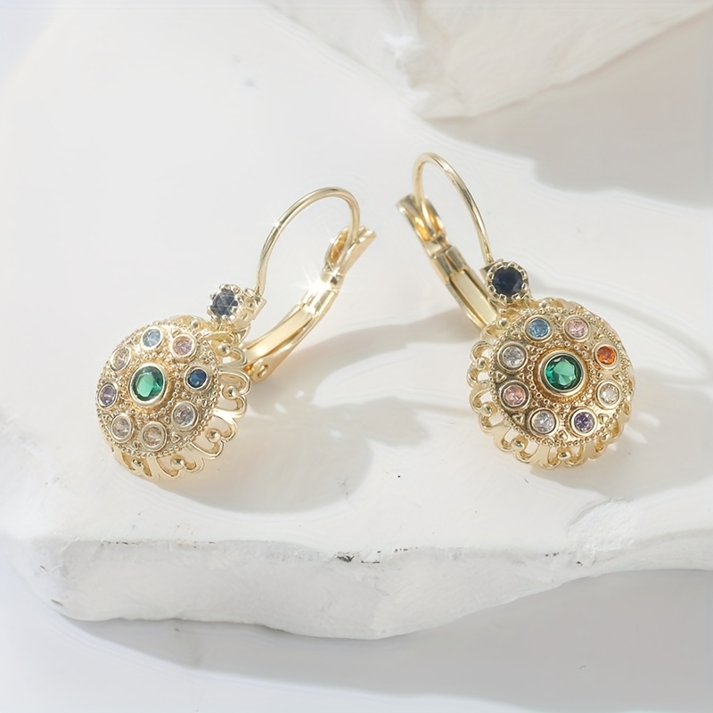 Women's Luxurious Bohemian Floral Design Multi-Colored Earrings